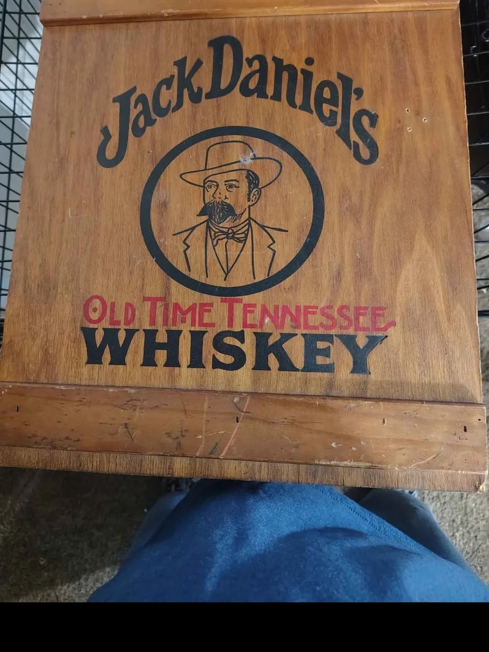 Jack Daniels Wooden Wall Sign with Black and Red Graphics